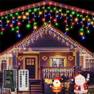 Lights for Outside 486LED 40FT, Multicolor Christmas Light Remote 8Modes Timers